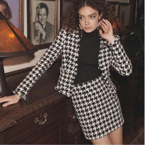 L'AGENCE Jackets & Blazers - L'Agence Adette Houndstooth Tweed Jacket NWOT